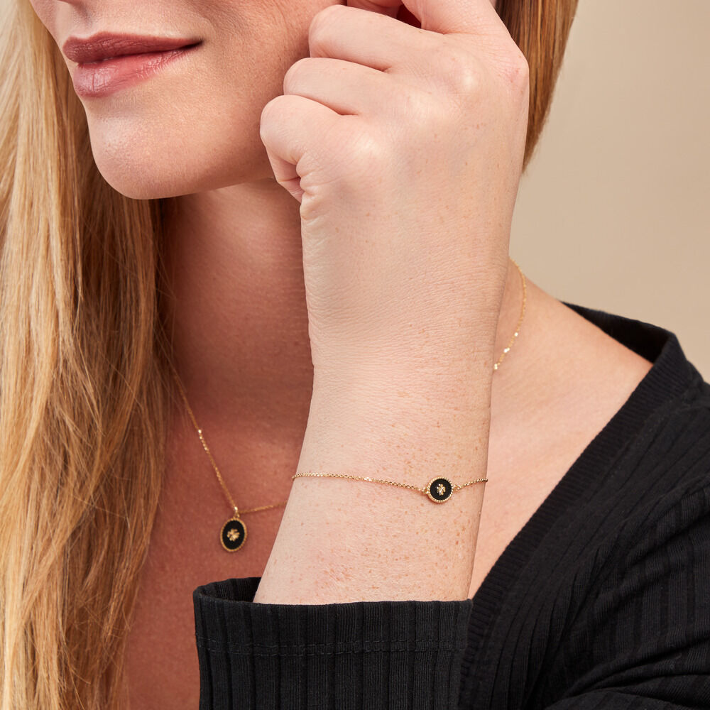 Bracelet Black Jack Or Jaune - Bracelets Medailles Femme | Marc Orian