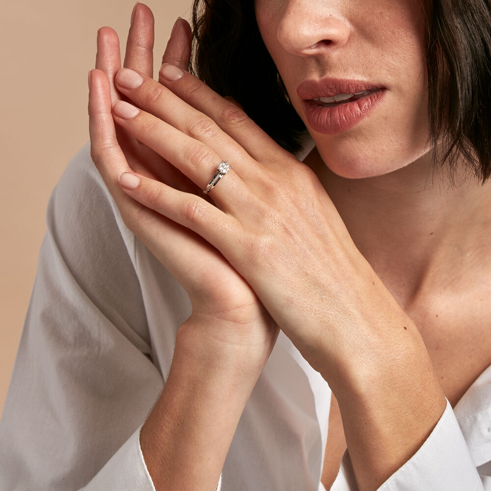Bague Kate Or Blanc Diamant - Bagues pierres précieuses Femme | Marc Orian