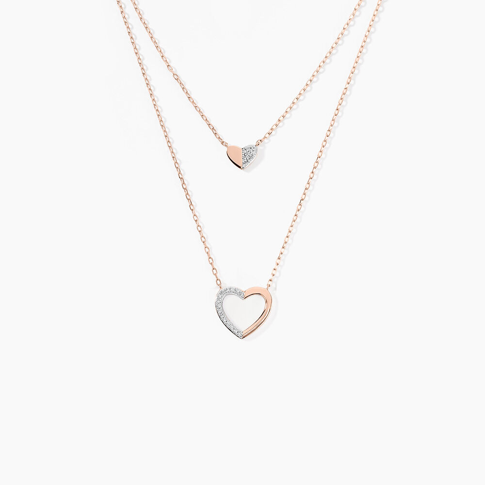 Collier Emilia Or Rose Diamant - Colliers multirangs Femme | Marc Orian