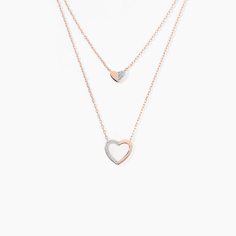 Collier Emilia Or Rose Diamant - Colliers multirangs Femme | Marc Orian