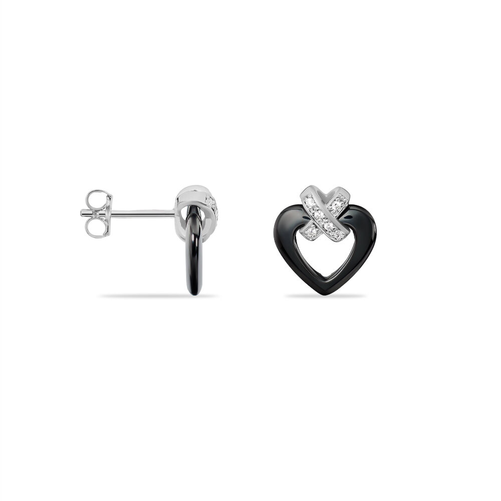 Boucles D'oreilles Puces Nolwen Argent  C&eacute;ramique Oxyde De Zirconium - Puces Femme | Marc Orian