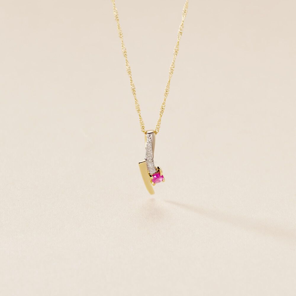 Pendentif Mahya Or Jaune Rubis - Pendentifs Femme | Marc Orian