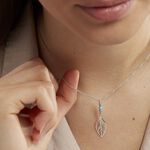 Collier Grethel Argent Blanc Turquoise - Colliers avec pierres Femme | Marc Orian