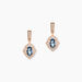 Boucles D'oreilles Pendantes Janna Or Rose Topaze Et Oxyde - Pendantes Femme | Marc Orian