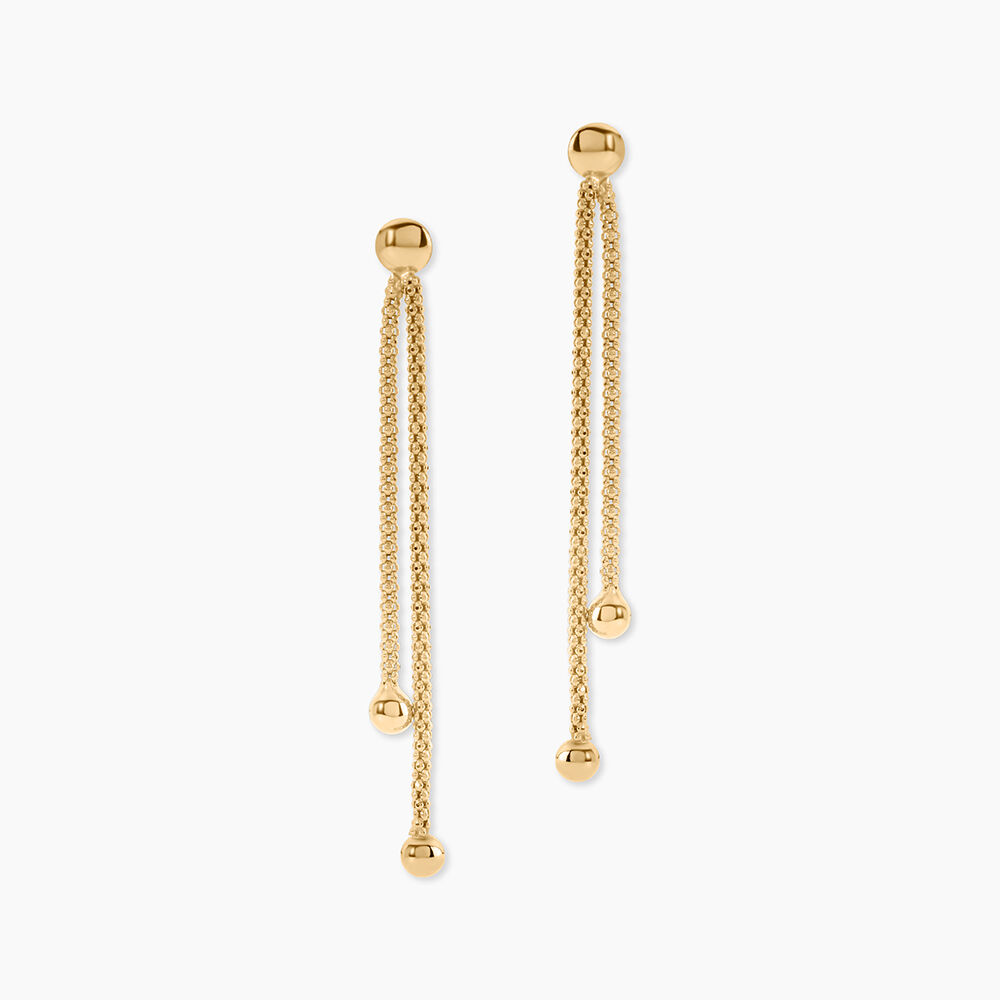 Boucles D'Oreilles Pendantes Assiba Argent Dor&eacute; A L'Or 750/1000 - Pendantes Femme | Marc Orian