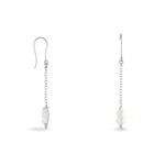 Boucles D'oreilles Pendantes Franz Argent Blanc Cristaux De Swarovski - Pendantes Femme | Marc Orian