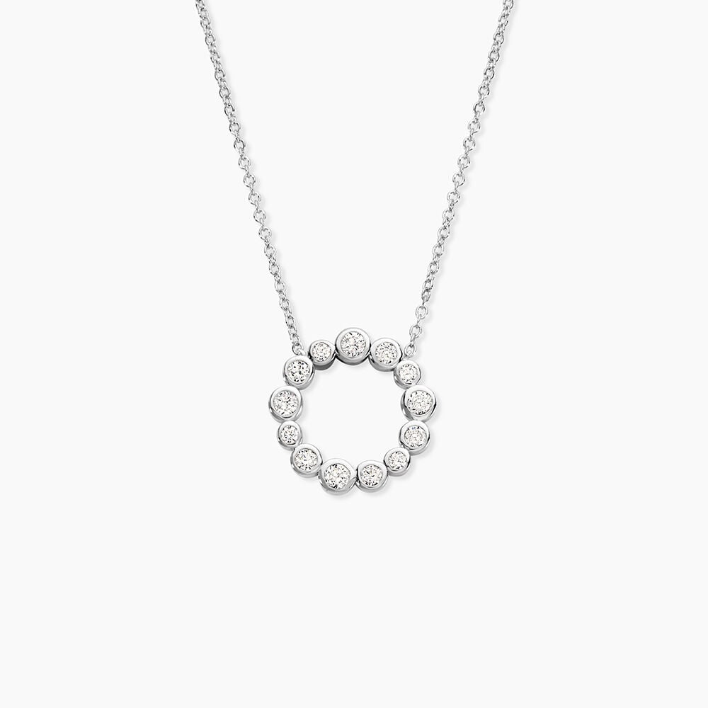 Collier Ryo Argent Blanc Oxyde De Zirconium - Colliers avec pierres Femme | Marc Orian