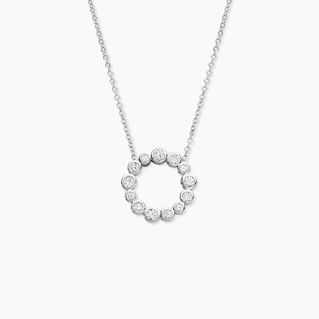 Collier Ryo Argent Blanc Oxyde De Zirconium - Colliers avec pierres Femme | Marc Orian