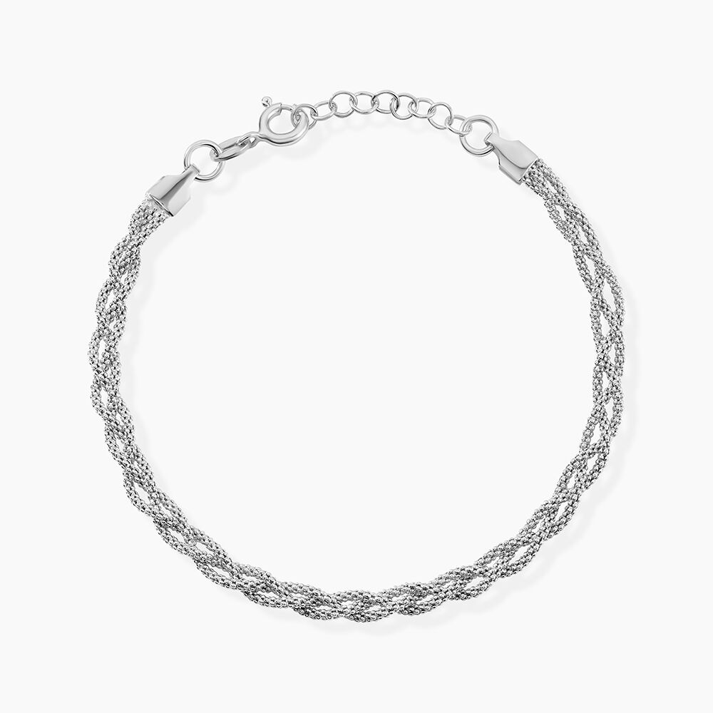 Bracelet Marie-angeline Maille Coreene Argent Blanc - Bracelets fantaisie Femme | Marc Orian