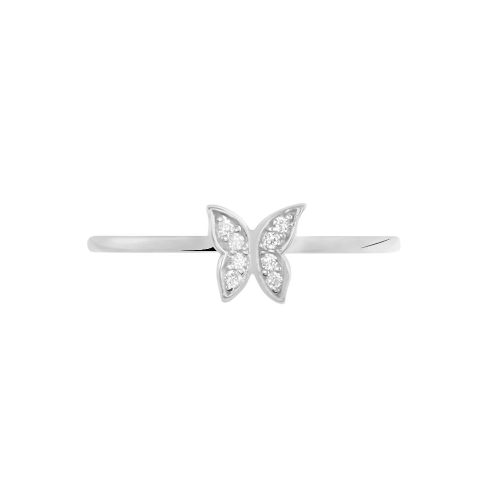 Bague Cadfan Argent Blanc Oxyde De Zirconium - Bagues avec pierre Femme | Marc Orian
