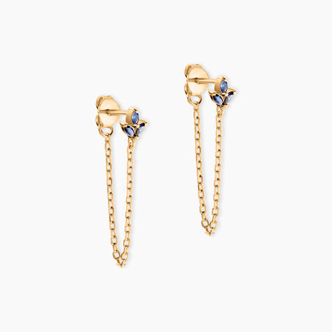 Boucles D'oreilles Pendantes Erma Plaqu&eacute; Or Dor&eacute; Oxyde De Zirconium - Pendantes Femme | Marc Orian