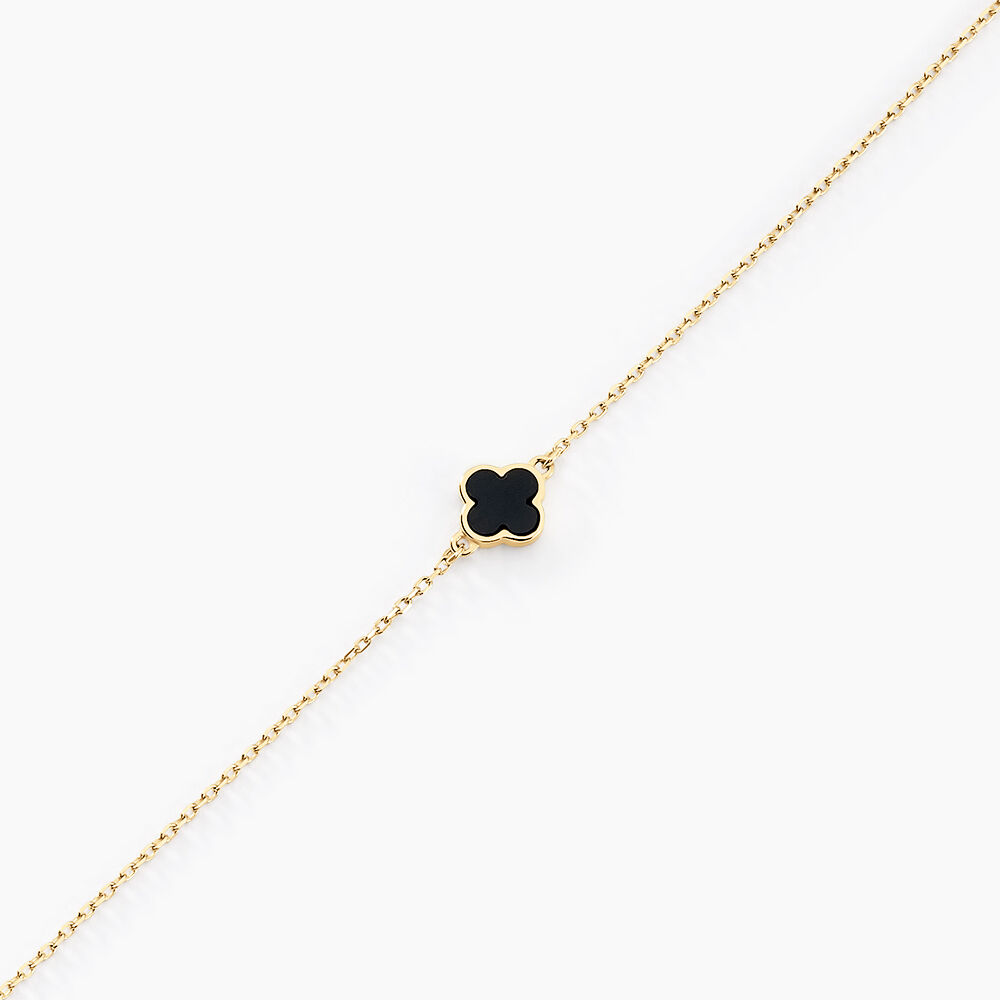 Bracelet Stellya Or Jaune Onyx - Bracelets cha&icirc;nes Femme | Marc Orian