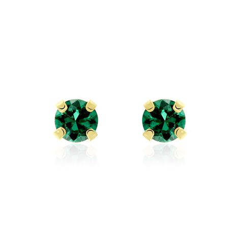 Boucles D'oreilles Puces Or Jaune Oxyde De Zirconium - Puces Femme | Marc Orian