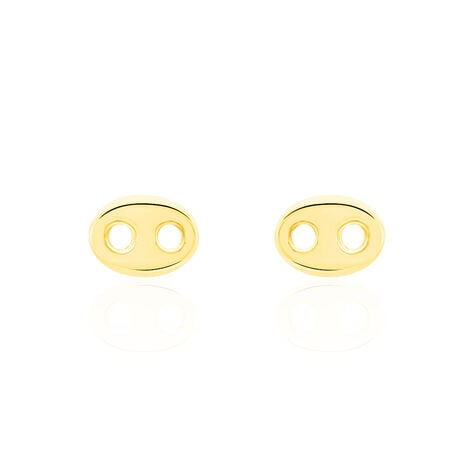 Boucles D'oreilles Puces Cara Or Jaune - Puces Famille | Marc Orian