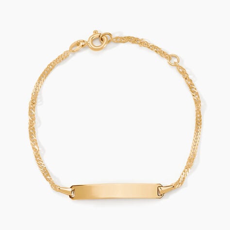 Bracelet Identité Ericka Maille Singapour Or Jaune - Gourmettes Enfant | Marc Orian