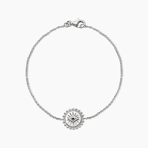 Bracelet Salvia Argent Blanc Opale - Bracelets Medailles Femme | Marc Orian