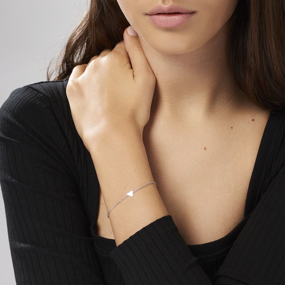 Bracelet Trilia Argent Blanc - Bracelets chaînes Femme | Marc Orian