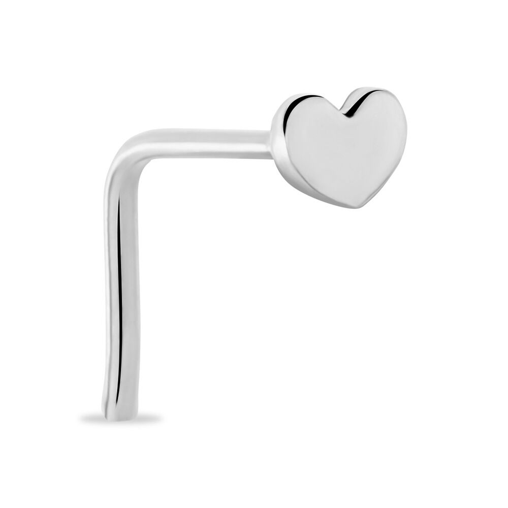 Piercing De Nez Deodate Coeur Or Blanc - Piercing Nez Femme | Marc Orian