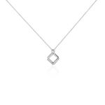 Boucles D'oreilles Puces Cubik Argent Blanc - Sautoirs Femme | Marc Orian