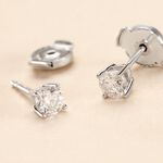 Boucles D'oreilles Puces One Or Jaune Diamants - Boucles d'oreilles mariage Femme | Marc Orian