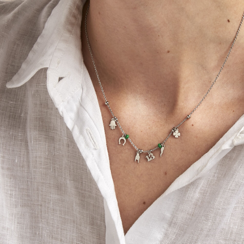 Collier Suzanna Argent Blanc - Colliers Femme | Marc Orian