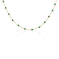 Collier Calliope Plaqué Or Doré Agate
