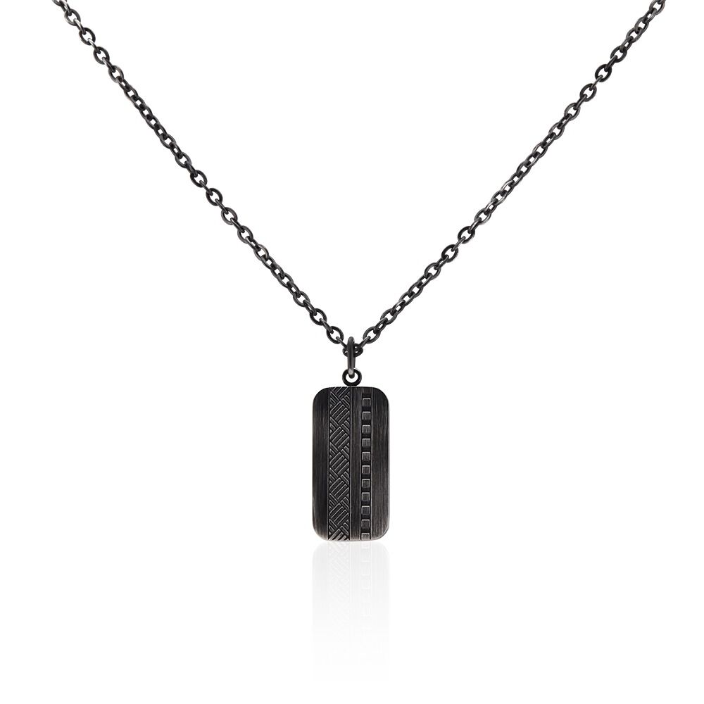 Collier Phebus Him Acier Noir - Colliers fantaisie Homme | Marc Orian