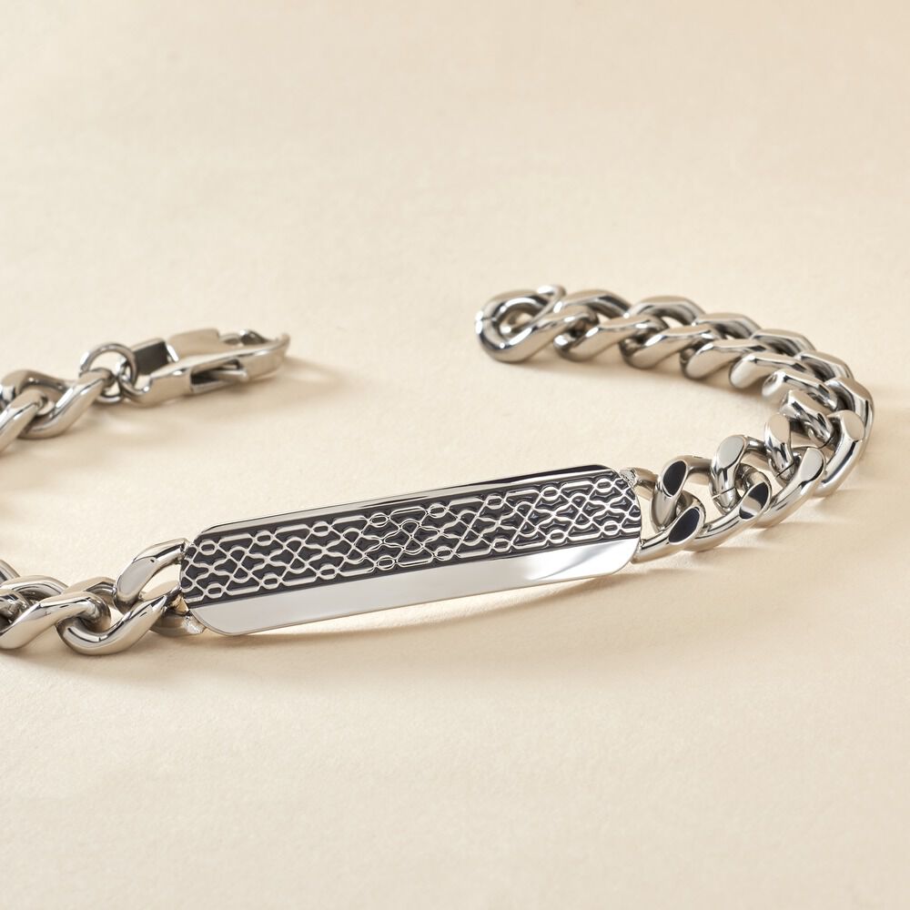 Bracelet Kaapo Acier Blanc - Bracelets chaînes Homme | Marc Orian