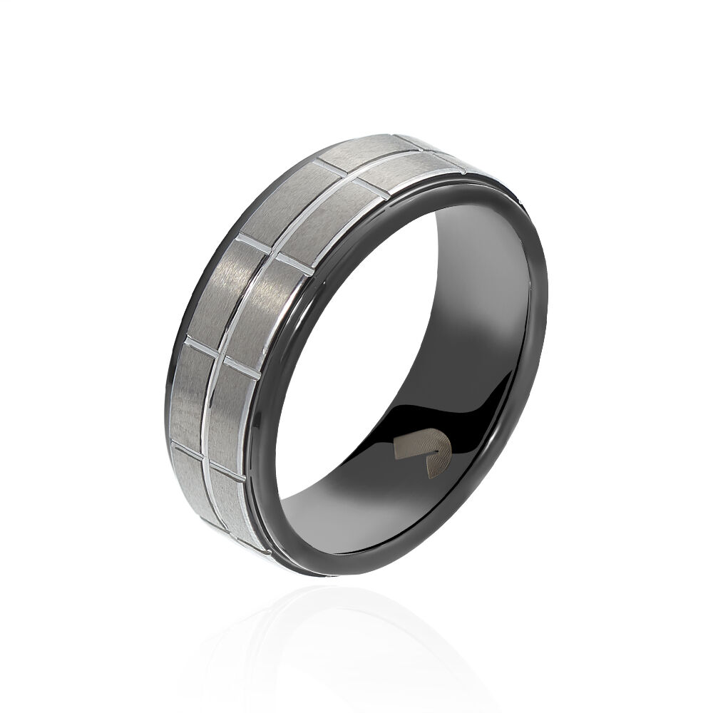 Bague Acier Noir - Bijoux fantaisie Homme | Marc Orian