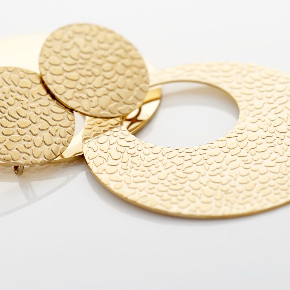 Boucles D'oreilles Pendantes Roslin Acier Doré - Pendantes Femme | Marc Orian