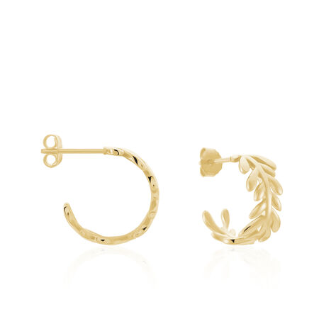 Créoles Nerisse Plaque Or Jaune - Boucles d'oreilles Créoles Femme | Marc Orian