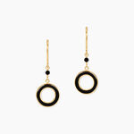 Boucles D'oreilles Pendantes L'incessante Or Jaune Onyx Spinelle - Pendantes Femme | Marc Orian