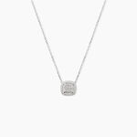 Collier Or Blanc Naveen Diamants Synth&eacute;tiques - Colliers avec pierres Femme | Marc Orian