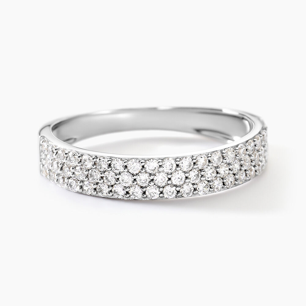 Alliance Lison Or Blanc Oxyde De Zirconium - Bagues avec pierre Femme | Marc Orian