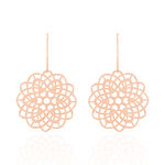 Boucles D'oreilles Pendantes Mina Argent Rose - Pendantes Femme | Marc Orian