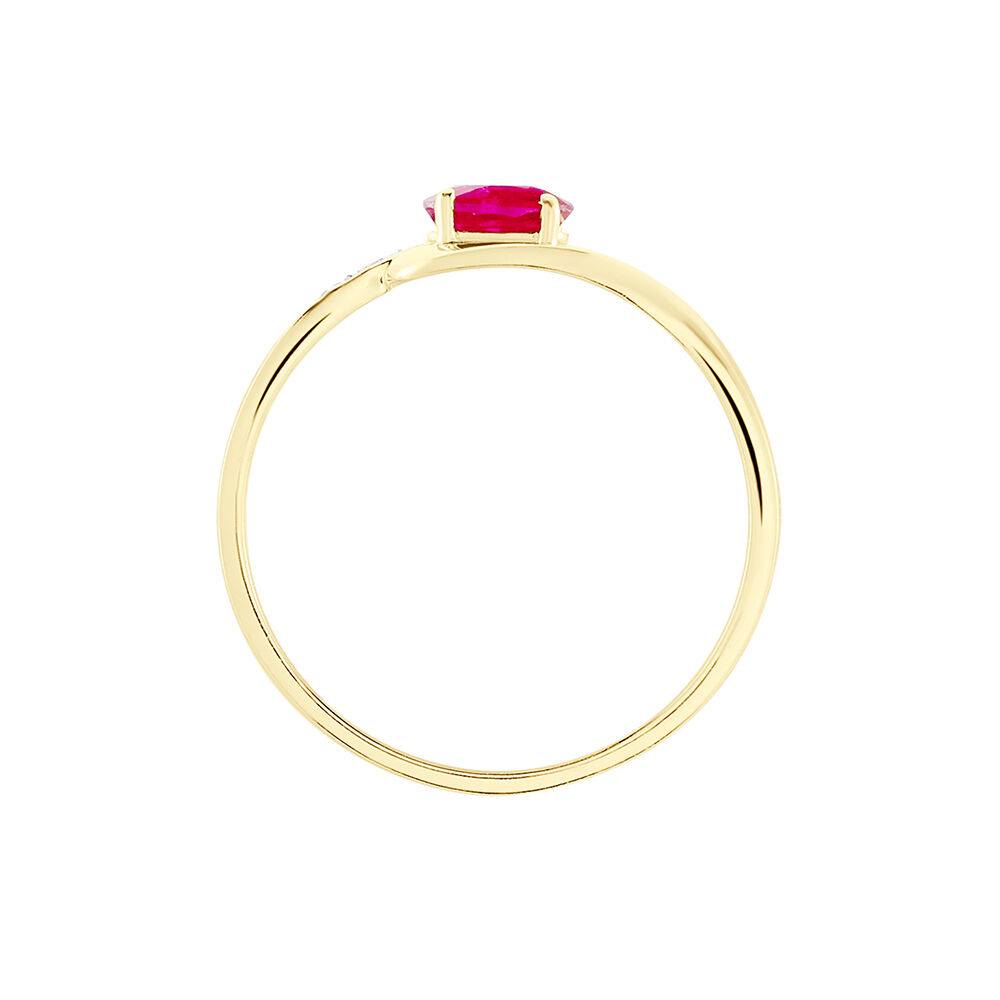 Bague Emotion Or Jaune Rubis Diamant - Bagues vintage Femme | Marc Orian