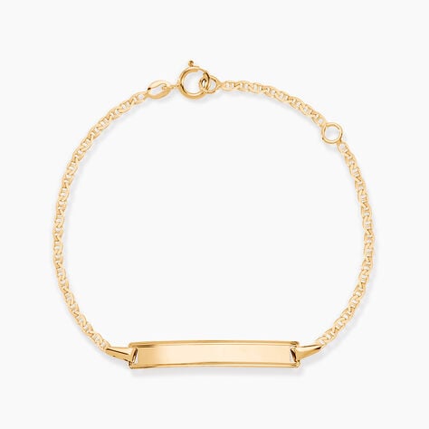 Bracelet Identit&eacute; Fanelia Maille Marine Or Jaune - Gourmettes Enfant | Marc Orian