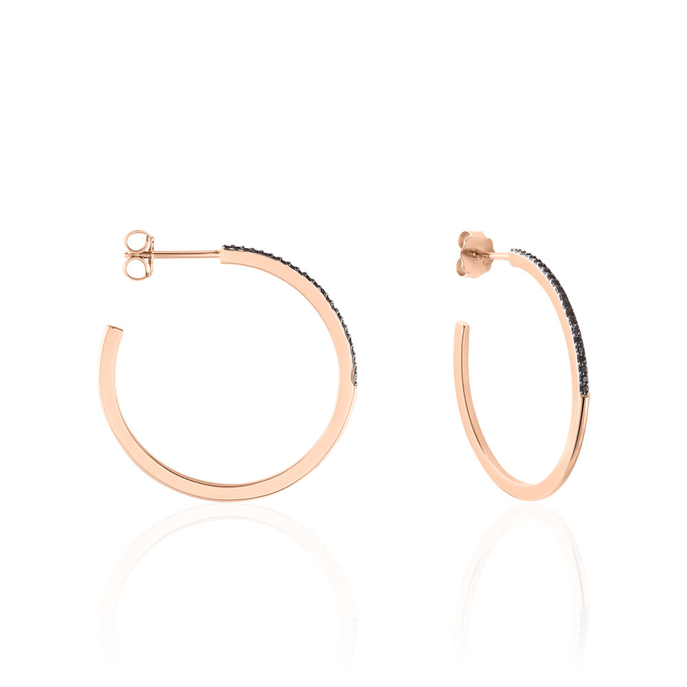 Créoles Vincenette Rondes Argent Rose Oxyde De Zirconium - Créoles Femme | Marc Orian