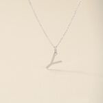 Pendentif Ionia Lettre Or Blanc - Pendentifs Famille | Marc Orian