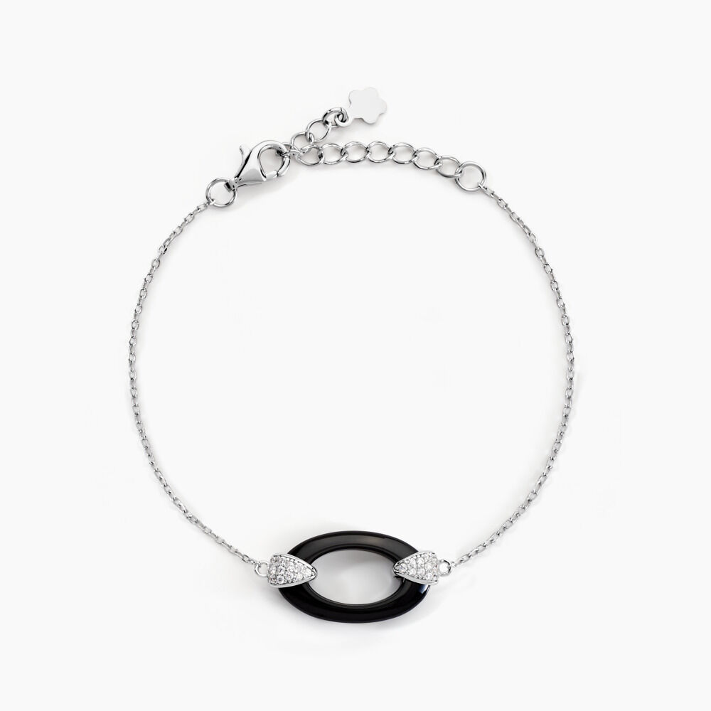 Bracelet Peer Argent Blanc Oxyde De Zirconium - Bracelets chaînes Femme | Marc Orian