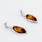 Boucles D'oreilles Pendantes Vyara Argent Blanc Ambre - Pendantes Femme | Marc Orian