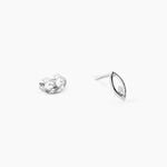 Boucles D'Oreilles Puces Kerima Argent Blanc Oxyde De Zirconium - Puces Femme | Marc Orian