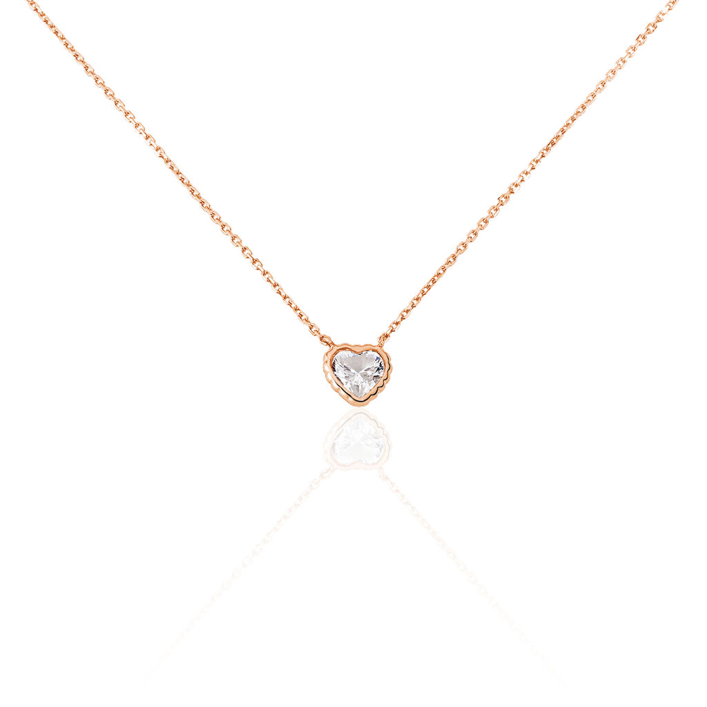 Collier Kadidjatou Or Rose Oxyde De Zirconium - Colliers solitaires Femme | Marc Orian