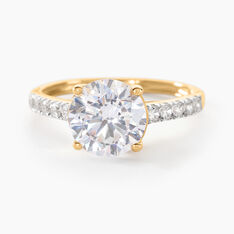 Bague Solitaire Terese Or Jaune Oxyde De Zirconium - Bagues Solitaire Femme | Marc Orian