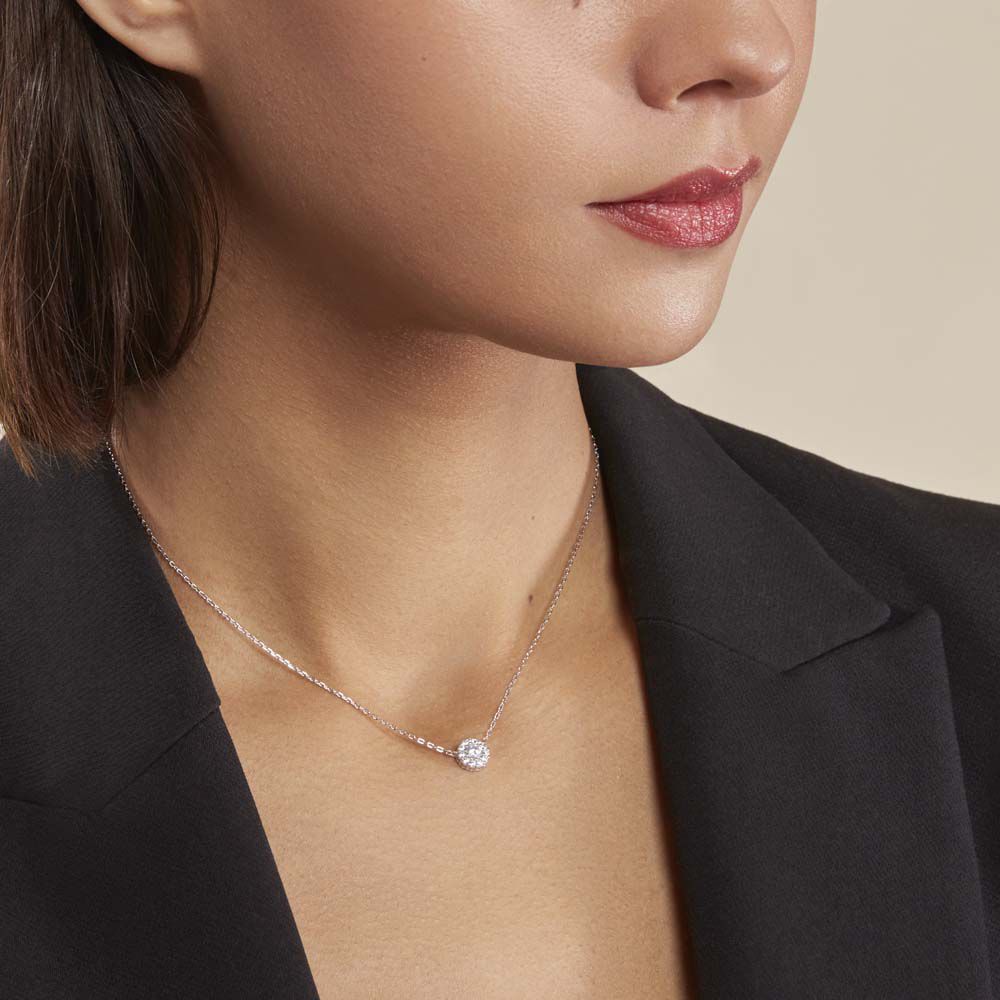 Collier Swanny Argent Blanc Oxyde De Zirconium - Colliers avec pierres Femme | Marc Orian
