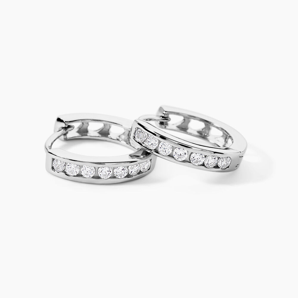 Cr&eacute;oles Anne-sixtine Argent Blanc Oxyde De Zirconium - Cr&eacute;oles Femme | Marc Orian