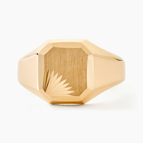 Chevali&egrave;re Gregg Carree Diamantee Soleil Or Jaune - Bijoux personnalis&eacute;s Homme | Marc Orian