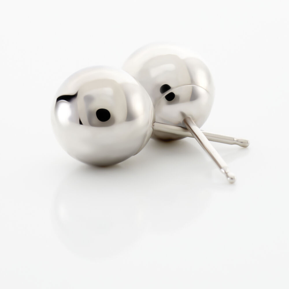 Boucles D'oreilles Puces Fidelia Boule Or Blanc - Puces Femme | Marc Orian