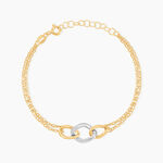 Bracelet Or Bicolore Quintilius - Bracelets cha&icirc;nes Femme | Marc Orian