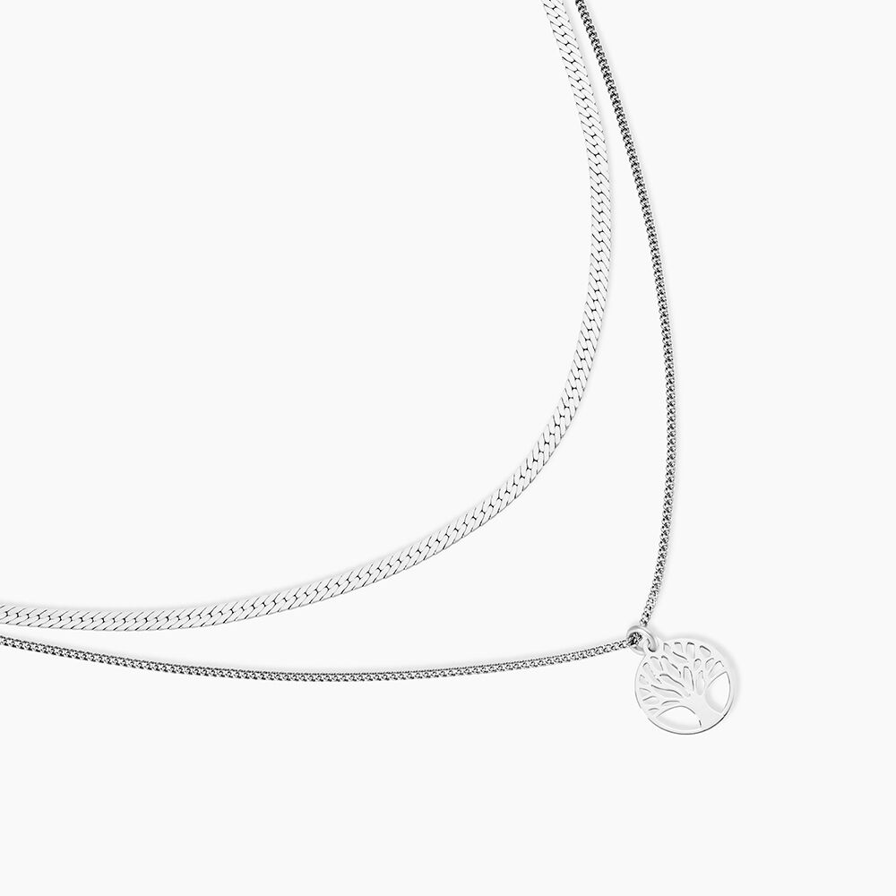 Collier Nia Argent Blanc - Colliers multirangs Femme | Marc Orian